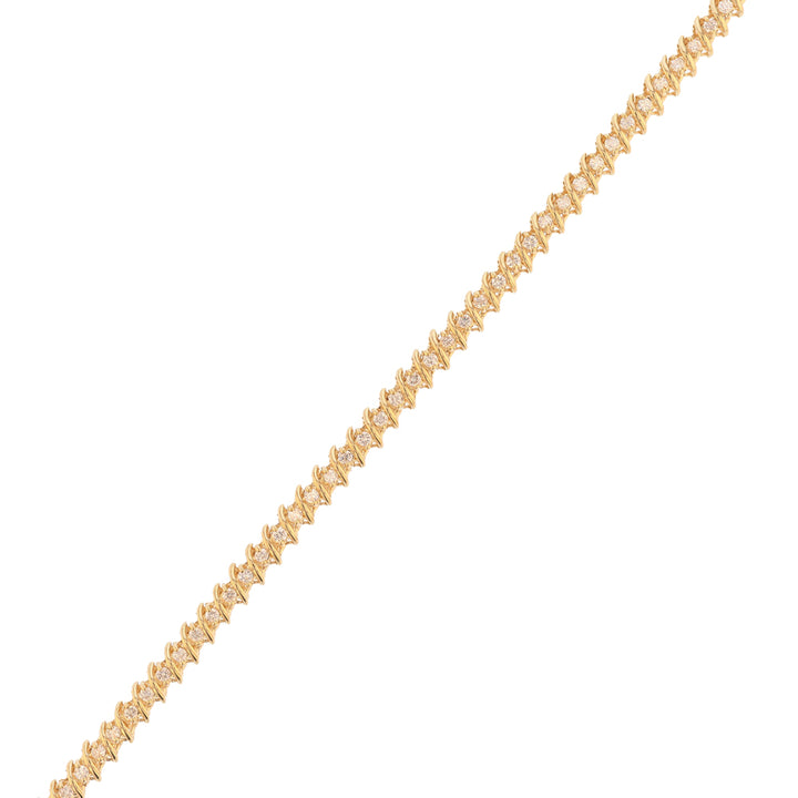 14K Yellow Gold Ladies Tennis Bracelet