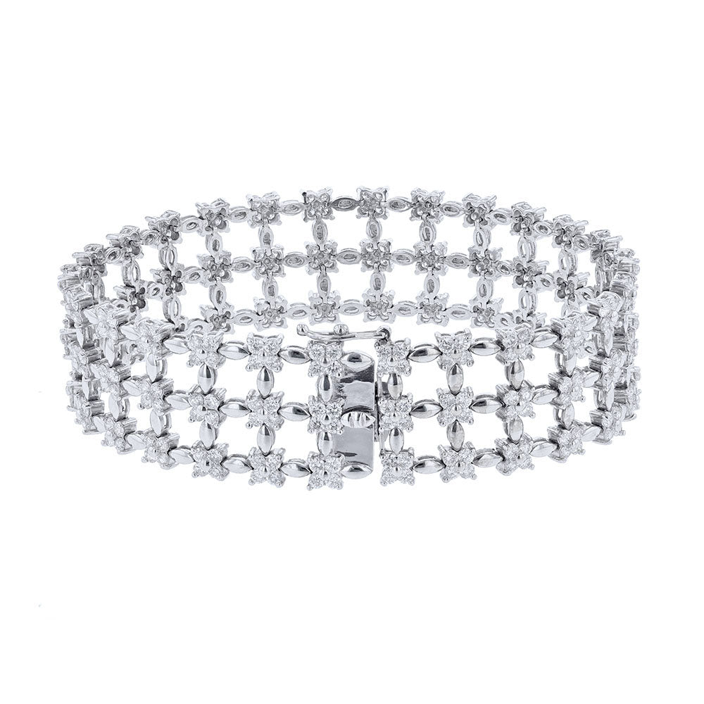18K White Gold Diamond Tennis Bracelet
