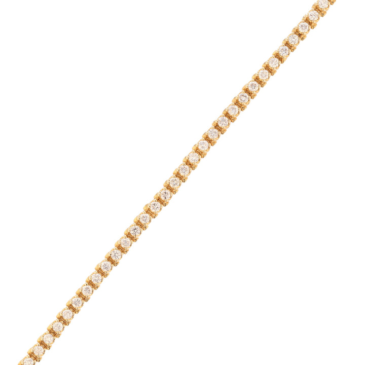 14K Yellow Gold Diamond Tennis Bracelet