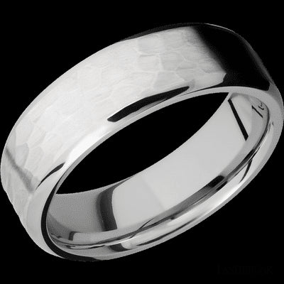 7 mm wide Beveled Cobalt Chrome band.