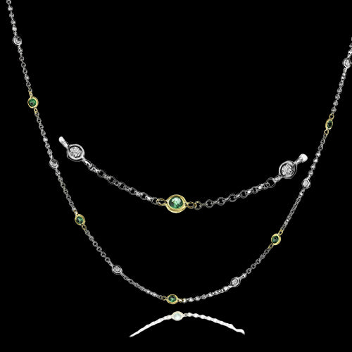 Necklace in 18k Gold with Diamonds