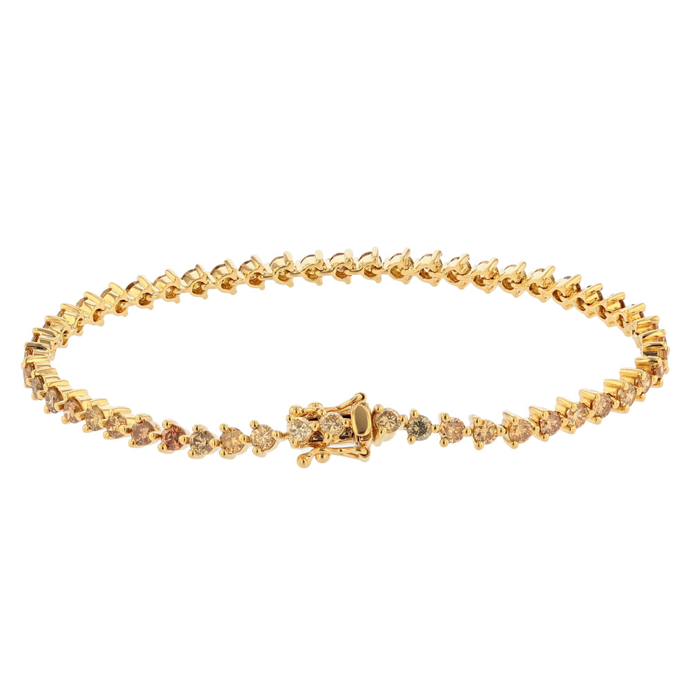 18K Yellow Gold Yellow Diamond Bracelet