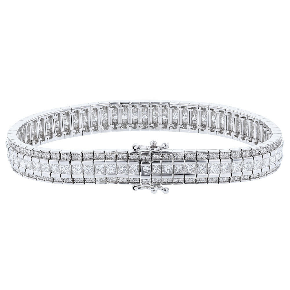 Round Princess Diamond Bracelet, 6.72ct.
