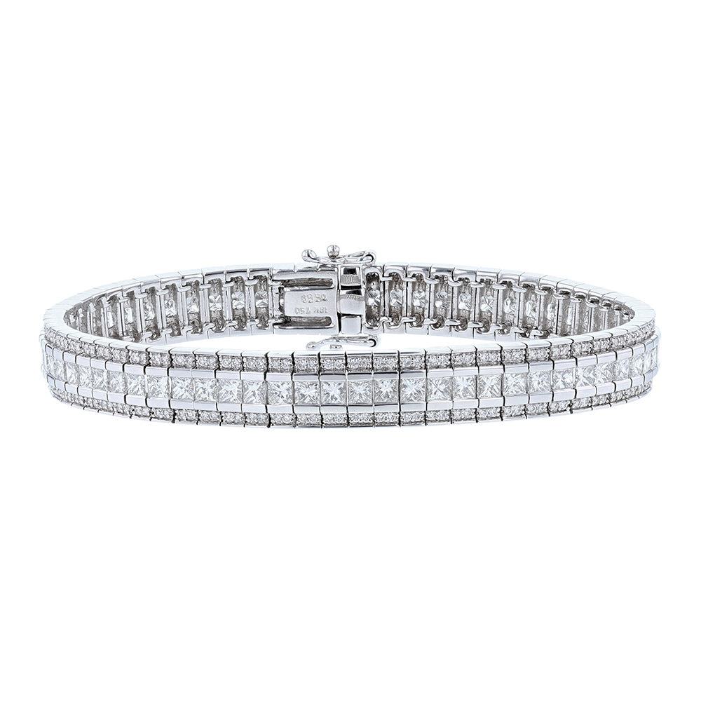 Round Princess Diamond Bracelet, 6.72ct.