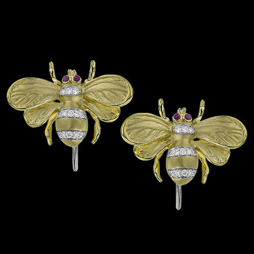 Earring in 18k Gold with Diamonds