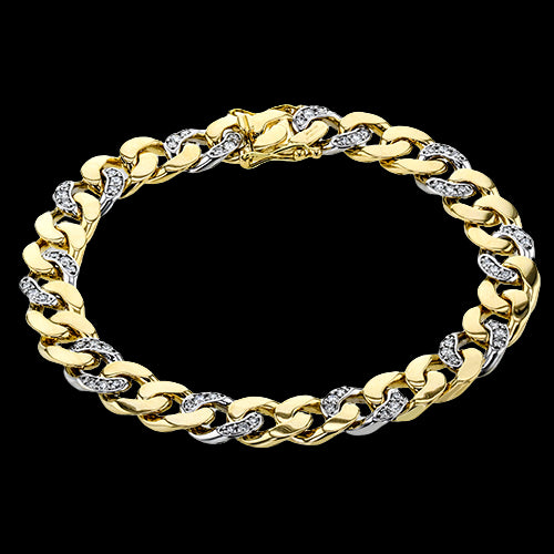 Gent Bracelet in 18k Gold with Diamonds