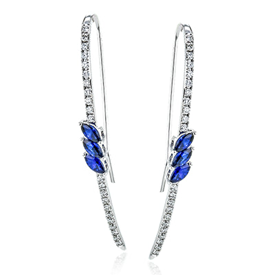 Color Earring in 18k Gold with Diamonds