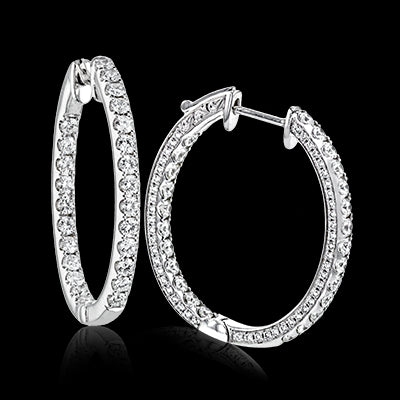 Hoop Earring in 18k Gold with Diamonds