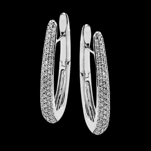 Hoop Earring in 18k Gold with Diamonds