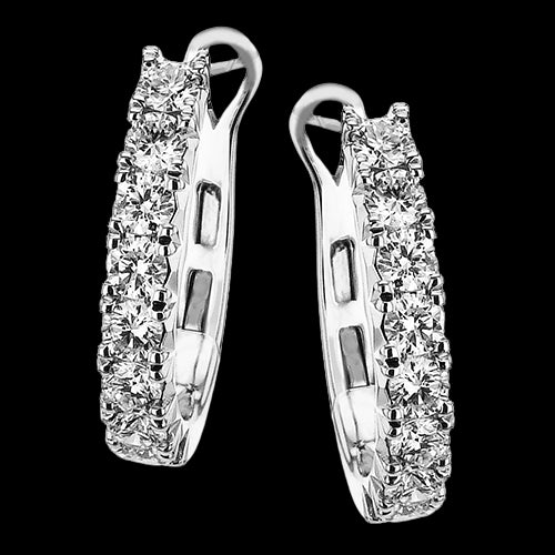 Hoop Earring in 18k Gold with Diamonds