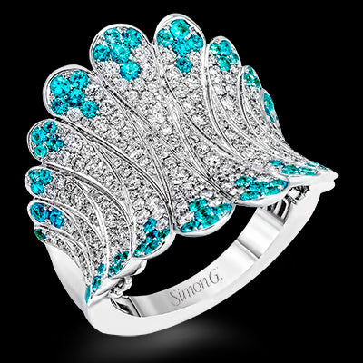 Color Ring in 18k Gold with Diamonds