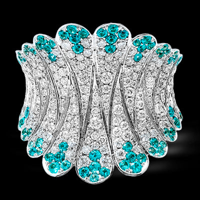 Color Ring in 18k Gold with Diamonds