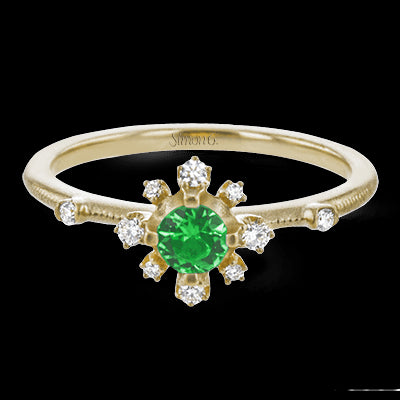 Color Ring in 18k Gold with Diamonds