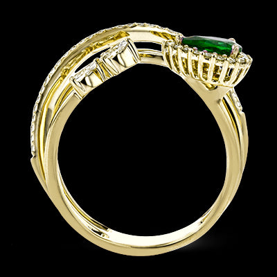 Color Ring in 18k Gold with Diamonds