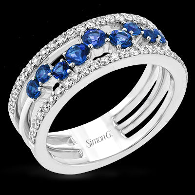 Color Ring in 18k Gold with Diamonds