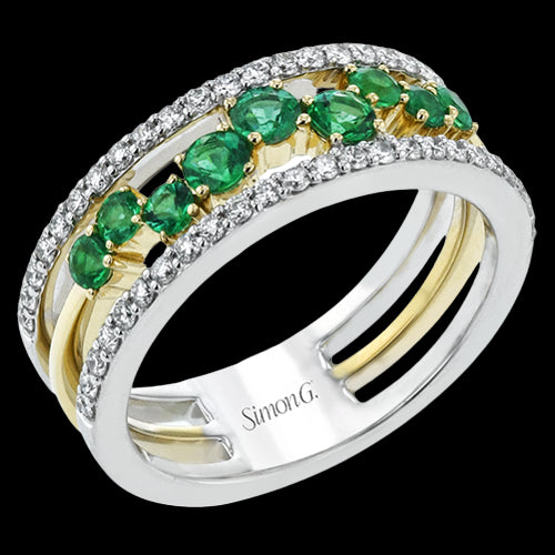Color Ring in 18k Gold with Diamonds