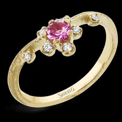Color Ring in 18k Gold with Diamonds