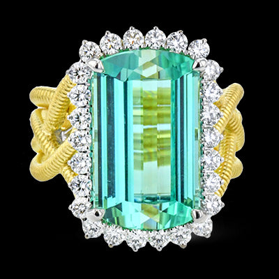 Color Ring in 18k Gold with Diamonds