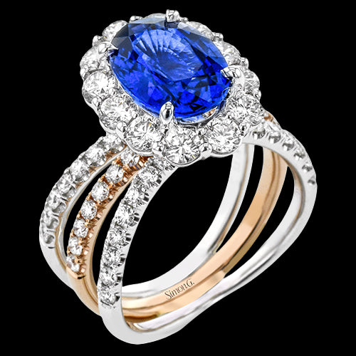 Color Ring in 18k Gold with Diamonds