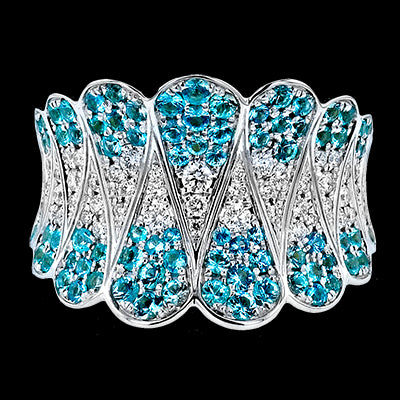 Color Ring in 18k Gold with Diamonds