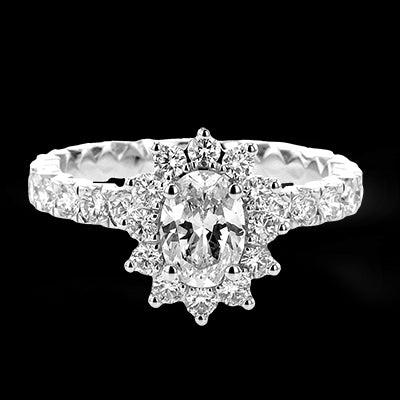 Engagement Ring in 18k Gold with Diamonds