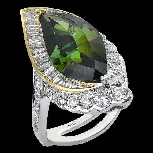 Color Ring in 18k Gold with Diamonds