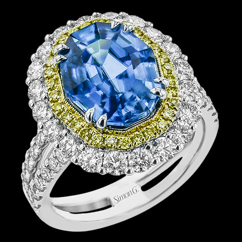 Color Ring in 18k Gold with Diamonds