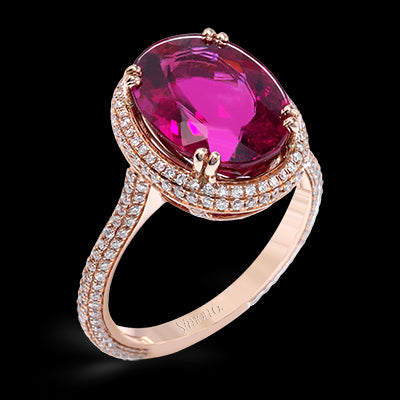 Color Ring in 18k Gold with Diamonds