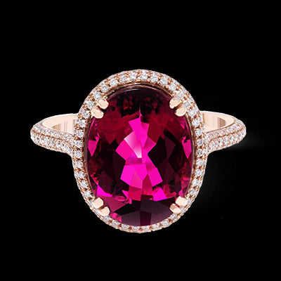 Color Ring in 18k Gold with Diamonds