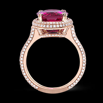 Color Ring in 18k Gold with Diamonds