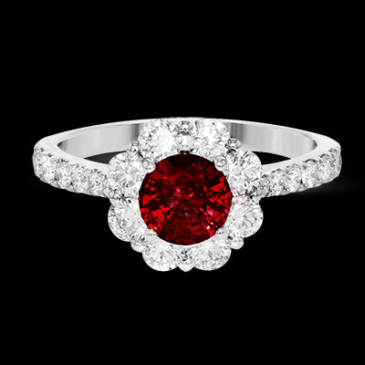 Color Ring in 18k Gold with Diamonds