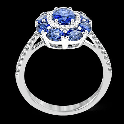 Color Ring in 18k Gold with Diamonds