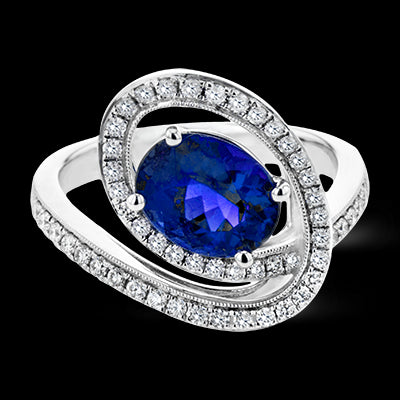 Color Ring in 18k Gold with Diamonds