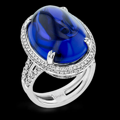 Color Ring in 18k Gold with Diamonds