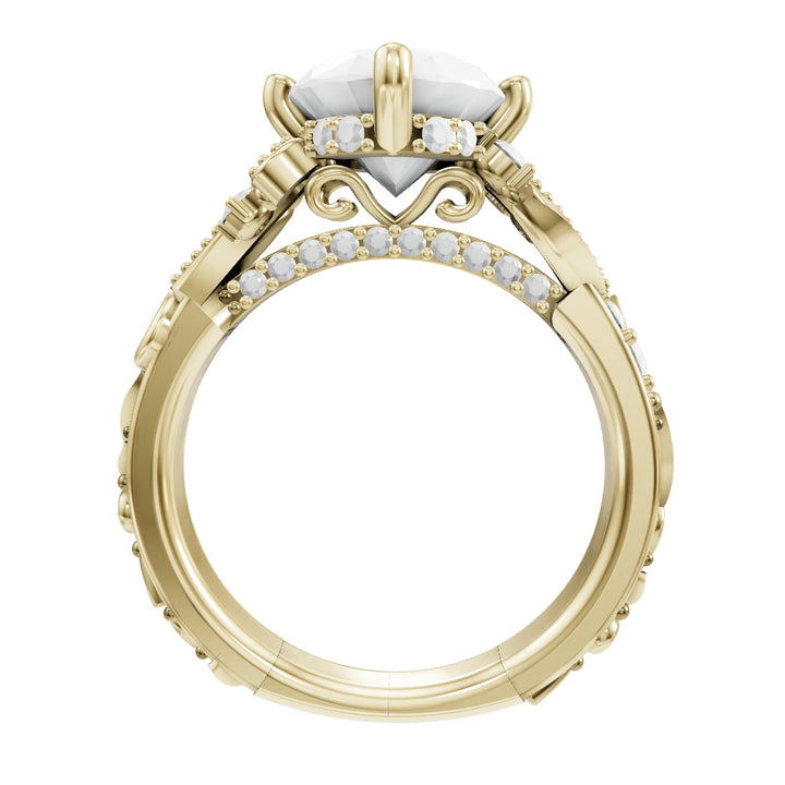 3.40CT.TW OVAL LAB DIAMOND HALO ENGAGEMENT RING