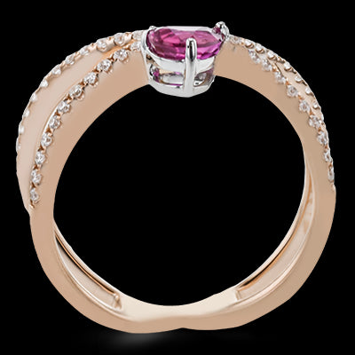 Color Ring in 18k Gold with Diamonds