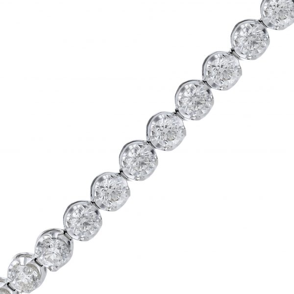 10ct 18k white gold diamond tennis bracelet