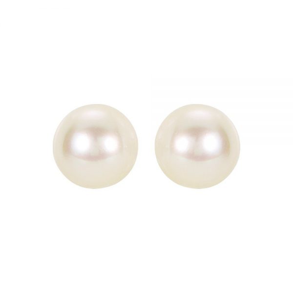 Nazar's 8mm akoya pearl 14k gold stud earrings
