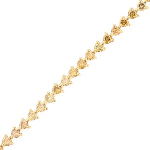 Nazar's Fancy Yellow diamond tennis bracelet 18k yellow gold