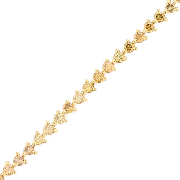 Nazar's Fancy Yellow diamond tennis bracelet 18k yellow gold