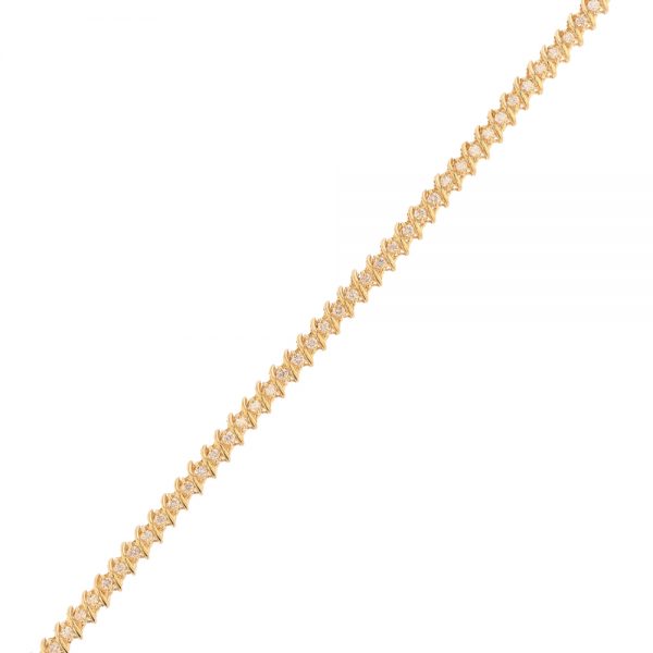 Nazar's 14k yellow gold diamond tennis bracelet