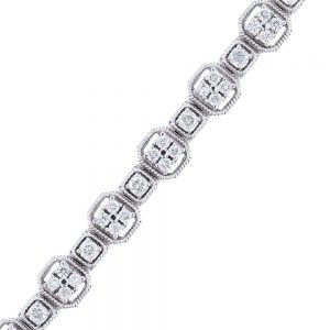 Nazar's 14k white gold diamond tennis bracelet