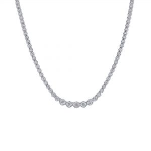 18K White Gold Diamond Necklace 3.03ct