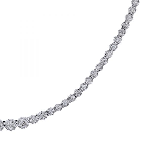 18K White Gold Diamond Necklace 3.03ct