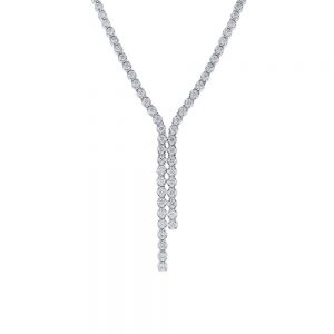 18K White Gold Diamond Necklace 6.45ct
