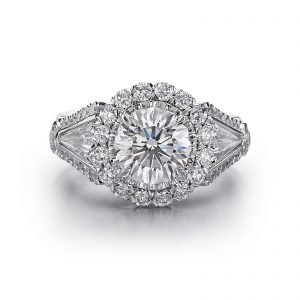 621F-RD100 Round Halo Engagement Ring