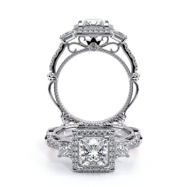 Parisian Pave' Princess Halo Diamond Ring