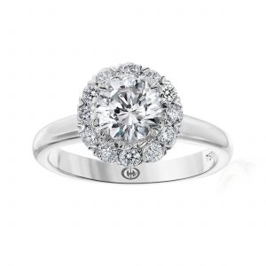 Christopher Designs Round Cut Diamond Halo Engagement Ring