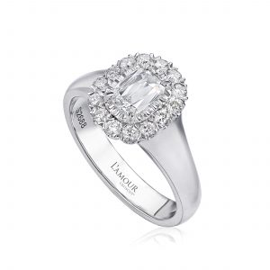 L107F-050 L'Amour Crisscut Engagement Ring