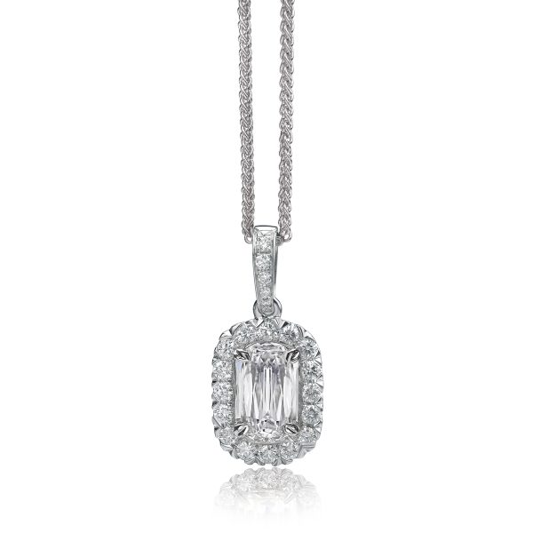 L'Amour Halo Diamond Pendant Necklace
